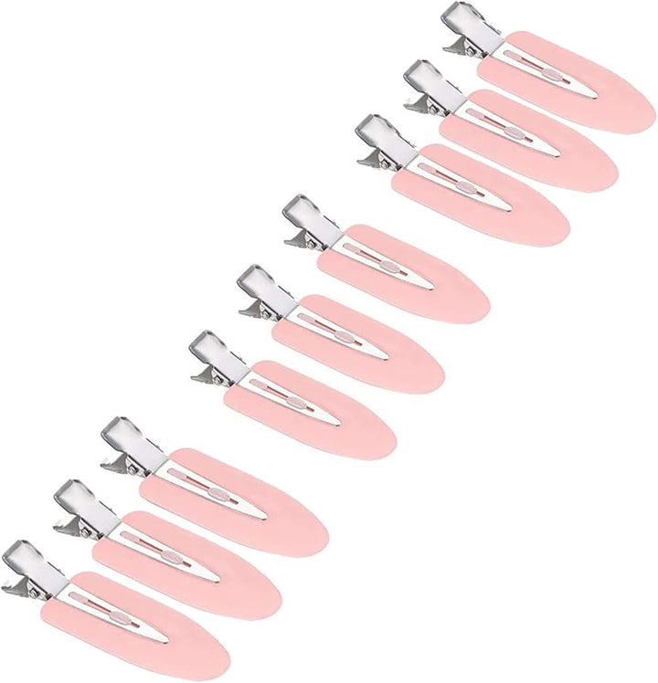 Hairpin[9 Pcs], No Bend Hair Clips, No Crease Hair Clips Pin Curl Clips, Makeup Seamless Hair Clip Clamps for Girl Woman Makeup Bangs Hair Styling(Pink, White, Black)