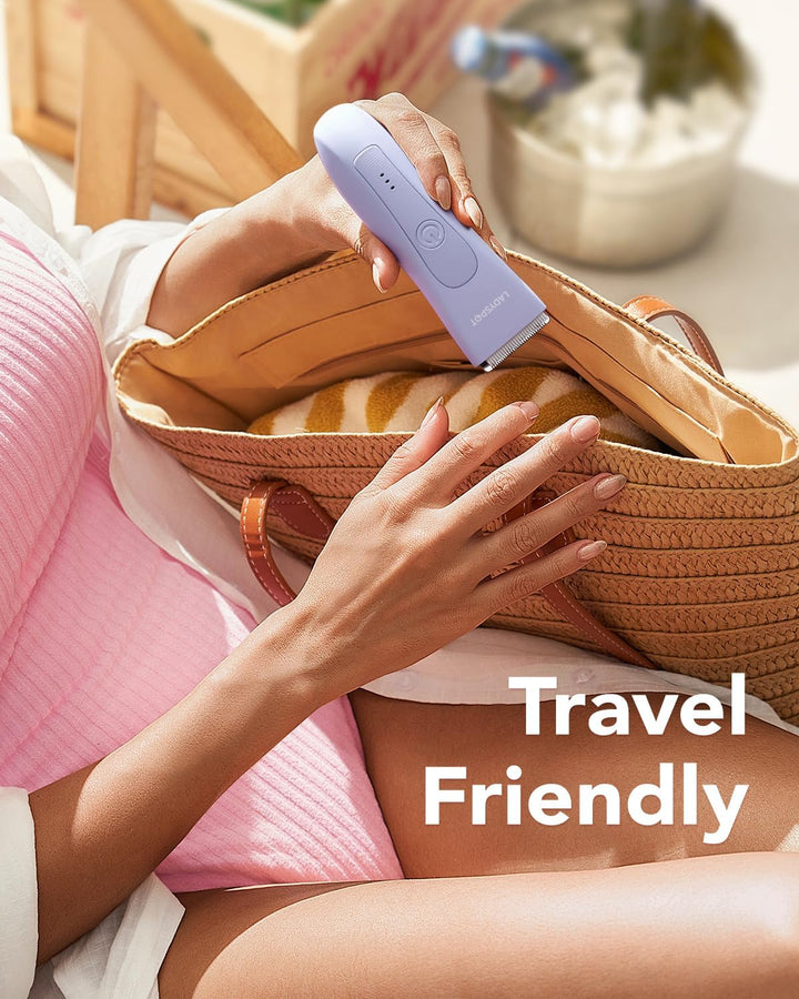 Bikini Trimmer for Women, LADYSPOT™ Lady Shavers for Women Rechargeable Bikini Shaver for Pubic Hair with 3 Guards and Hypoallergenic Ceramic Blade, Wet/Dry Lady Razors for Body, Legs, Bikini