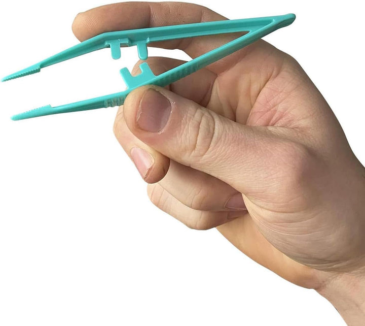 6-Pack Reusable Plastic Tweezers for Kids - Perfect for Health, Beauty, First Aid, Medical, DIY, Arts & Crafts,Medical Tweezers