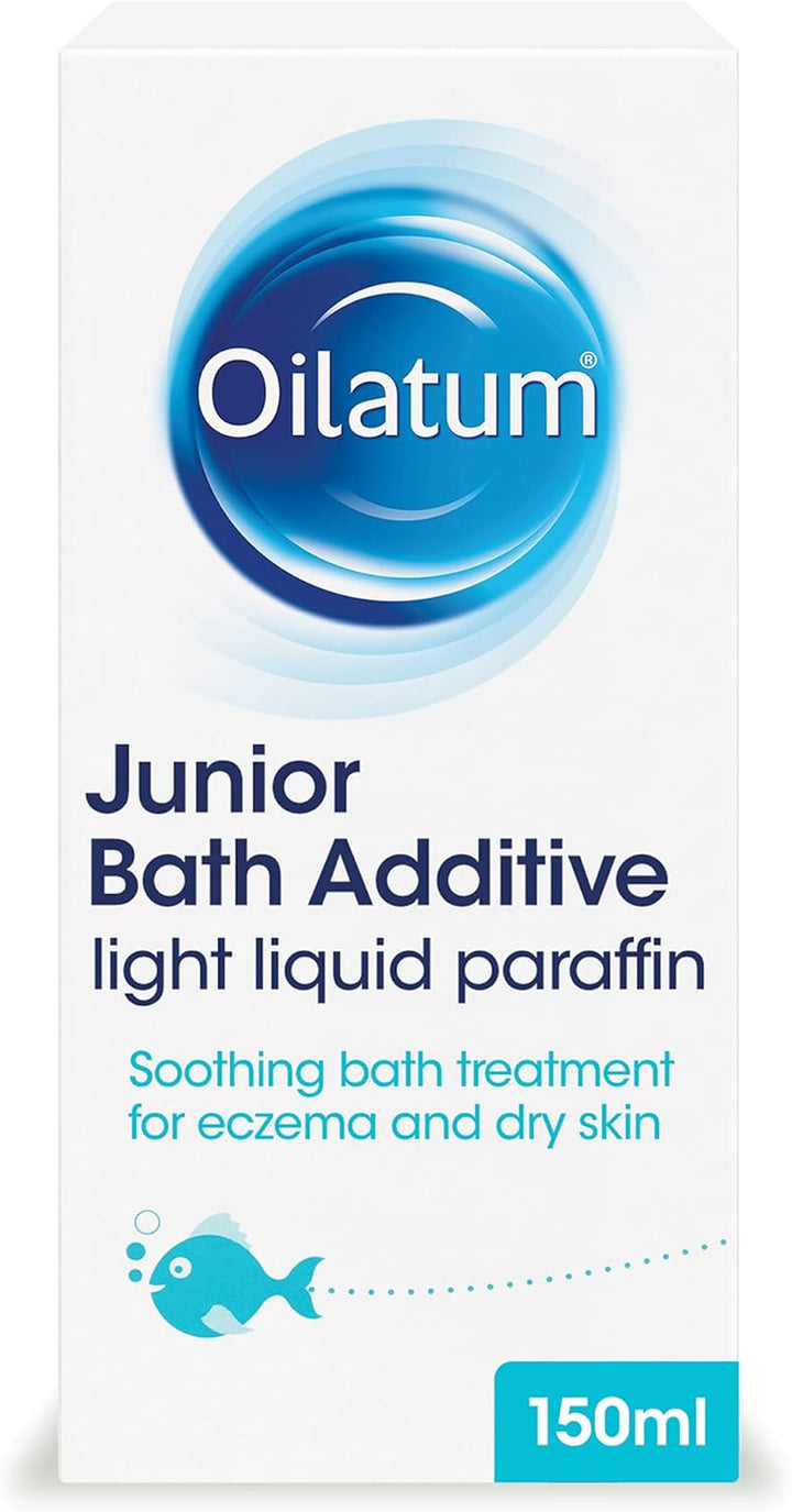 Junior, Treatment for Eczema & Dry Skin Conditions, Bath Additive, Protects Skin from Moisture Loss, Fragrance Free, Suitable for Babies & Children, 1 X 600Ml