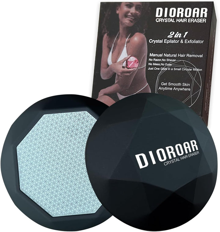 Crystal Hair Eraser for Women,Upgraded Painless Crystal Hair Remover Diamond,Effective Nano Glass Hair Removal Stone Exfoliation without Shaver,Natural Epilator for Silky Skin(Rose Pink)