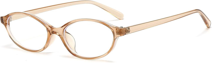 Oval Blue Light Glasses for Women Men Small Cat Eye Frame anti Eye Satrain Headache Eyeglasses Y2K Clear Lens for Computer Gaming Reading