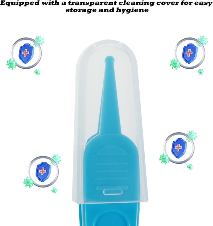 5Pcs Nose Cleaning Tweezers, 5 Colors Baby Booger Picker with round Head Effective Nose Picker Baby Ear Noses Navel Cleaner Clip for Babys Care
