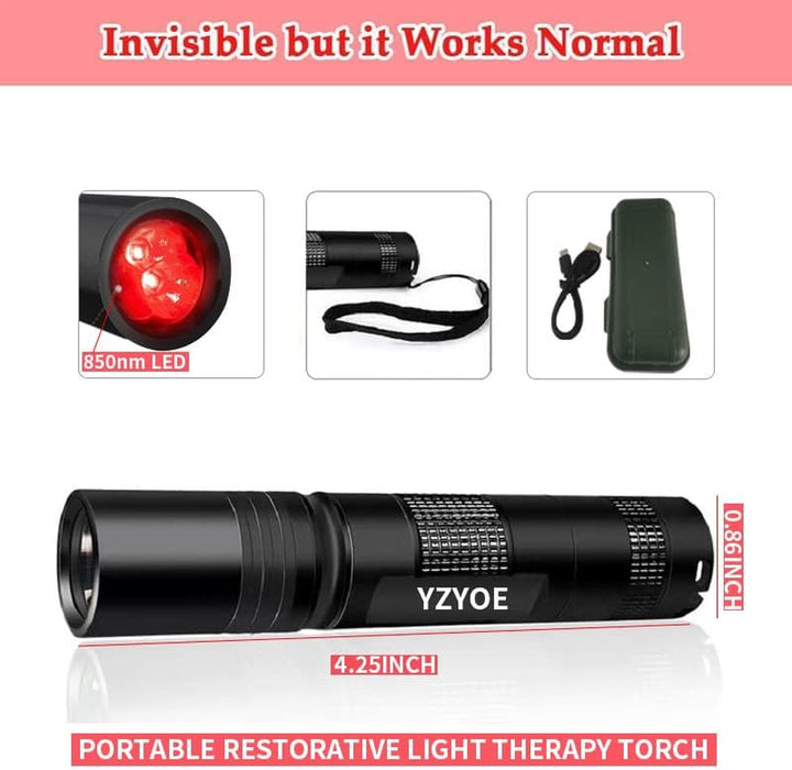 Infrared Light Therapy for Joint and Muscle Pain. Red Light Therapy for Face, Red Light Therapy Wand Device，Red Lights-3 Wavelengths，Near Infrared Light Therapy.