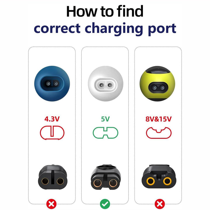 One Blade Charger for Philips 5V Shaver USB Charging Cable Replacement Philips MG5910 MG9520 MG7950 X5005 X5006 QP1924 QP2724 QP2834 BT3238