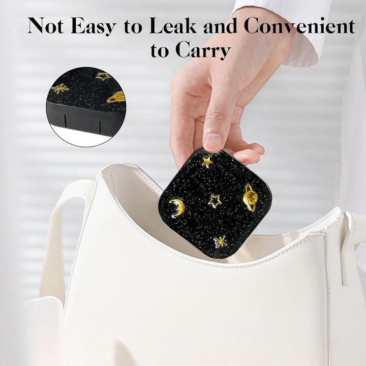 Contact Lens Cases, Contact Lens Holder with Mirror, Portable Eye Contacts Mini Case Container Set with L and R Caps for Home Travel