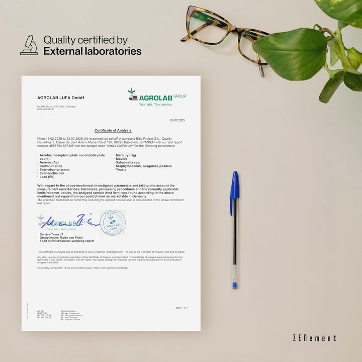 Antiox Cellrenew with Trans-Resveratrol, Coq10, NAC, Pomegranate, Vitamin C & Selenium - Antioxidant & Cellular Energy Support, 90 Vegan Capsules -