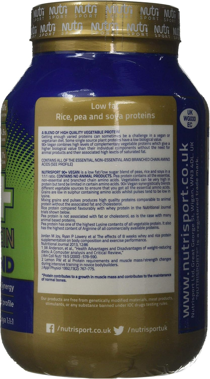 Aspartame Free 90 plus Vegan Vanilla Protein Powder, 908 G