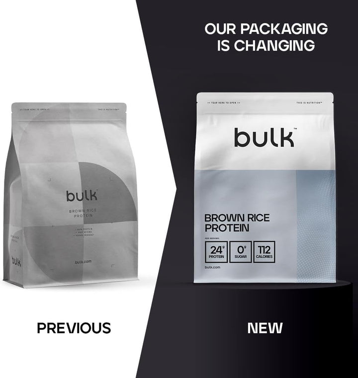 Brown Rice Protein Powder, Vegan Protein Shake, Unflavoured, 1 Kg, Packaging May Vary