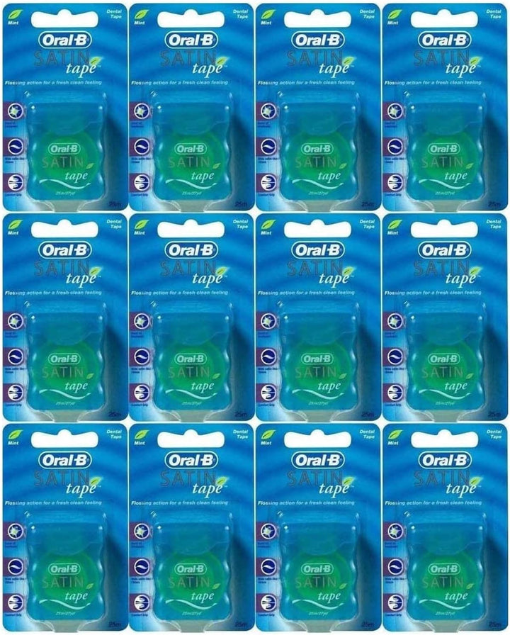 Statin Tape Dental Floss 25M (12 Units) by  Satin Tape Mint
