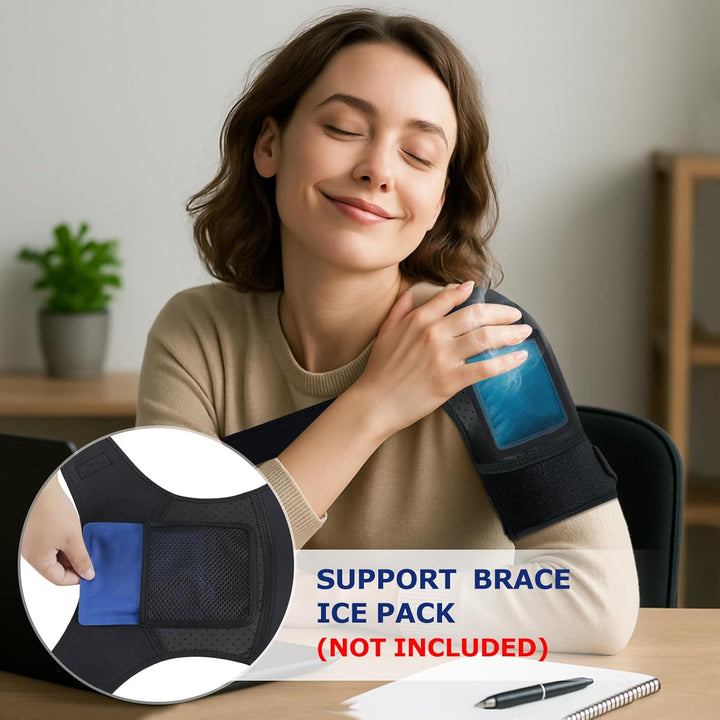 Shoulder Support for Men and Women, Adjustable Shoulder Brace Strap for Relief Pain Fits Left and Right(L/Xl)
