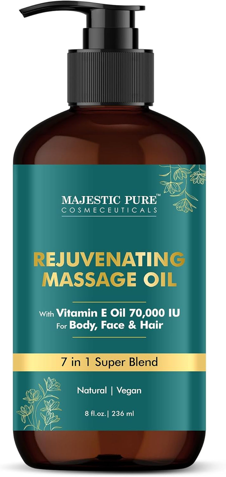 Arnica Sore Muscle Massage Oil for Massage Therapy - Natural Oil with Lavender and Chamomile Essential Oils - Multipurpose Instant Absorption Full Body Massage Oil - 8 Fl. Oz.