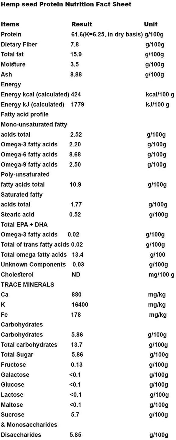 100% Pure Hemp Protein Powder X 250G - Huge 61.6% Protein - Certified UK Health House Supplements