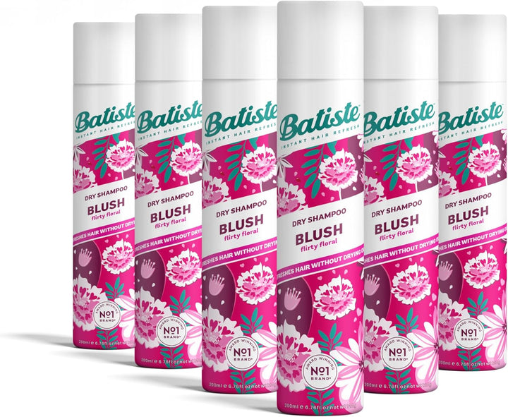 Dry Shampoo in Blush 200Ml, Floral & Flirty Fragrance, No Rinse Spray to Refresh Hair in between Washes (Packing May Vary)