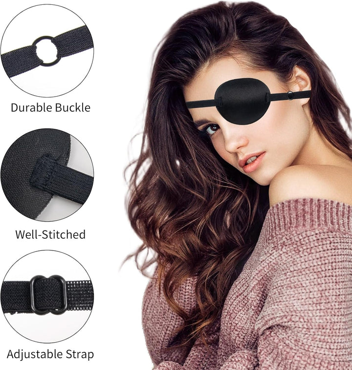 2Pcs Eye Patches for Adults,Eye Patch Pirate Eye Patch Medical Eye Patch Costume,Eye Patches for Adults Medical Eye Patches for Adults,Eyepatch for Adult,Eyepatch Pirate Eye Patches for Adults