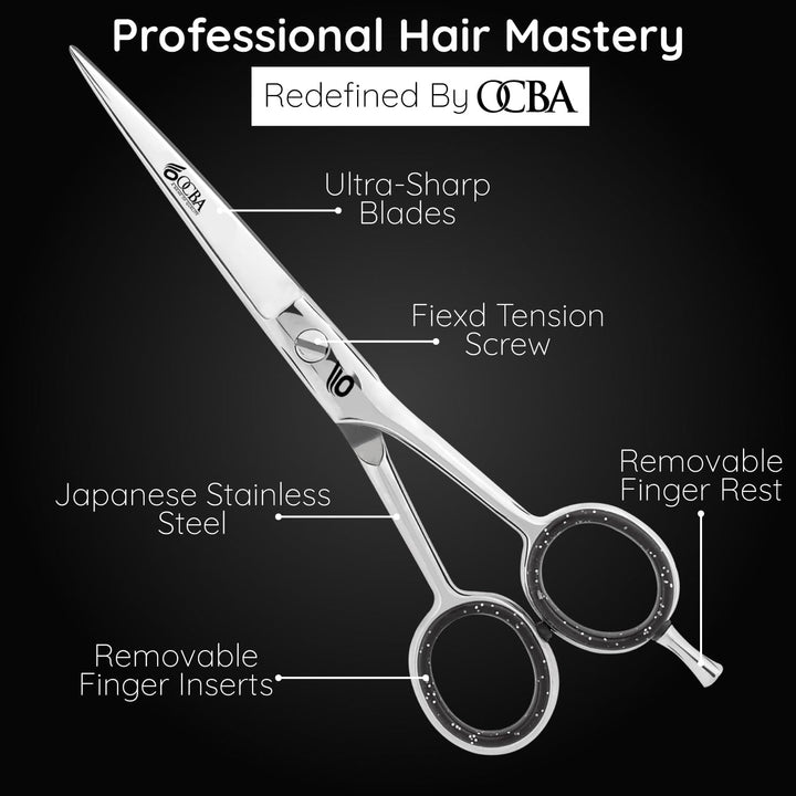 Professional 6" Hairdressing Scissor Sharp Hair Cutting Scissors for Barbers Hairdressers & Stylists Beard & Haircut Scissors for Men & Women (Classic Scissor)
