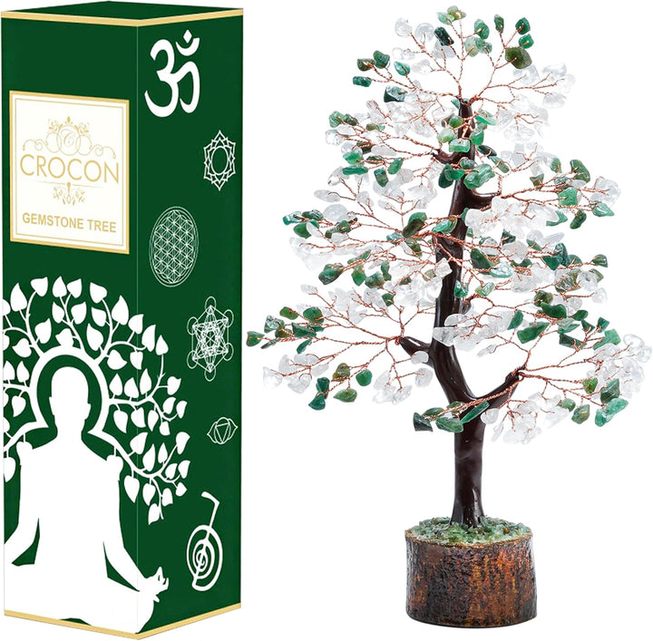 7 Chakra Healing Crystal Tree of Life Handmade Feng Shui Crystal Tree for Good Luck Positive Energy Wealth Reiki Healing Gifts for Women and Mum Birthday Home Decor & House Warming Gift