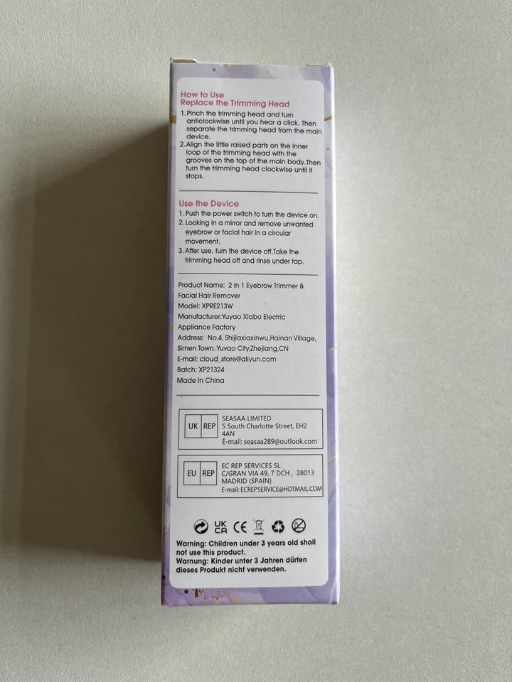 Facial Hair Remover for Women & Eyebrow Trimmer, 2 in 1 Rechargeable Facial Epilators with LED Light - Electric Hair Trimmer for Face