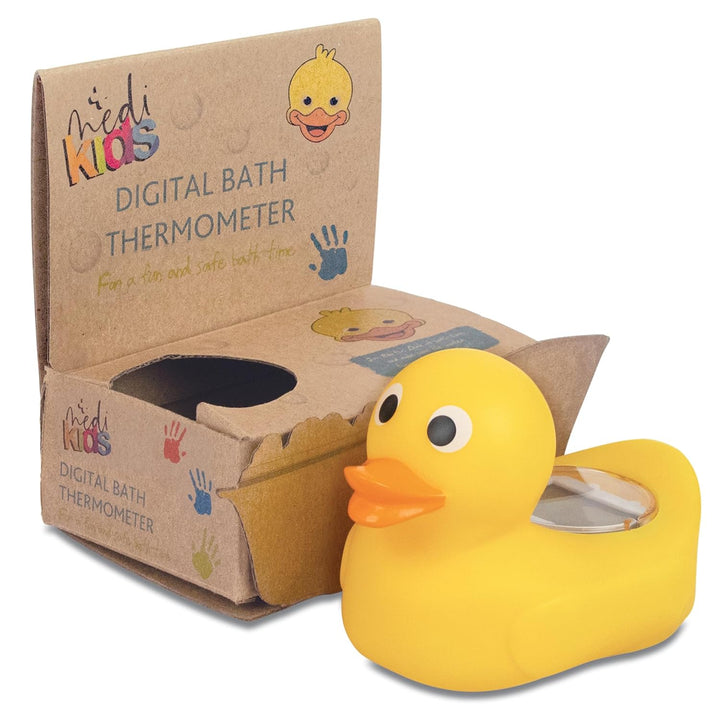 Medikids Duck Bath Thermometer - Waterproof, Color-Coded Display, Quick-Read, Energy Saving, Auto Off, Educational Temperature Toy, Child-Safe, Ideal for Babies & Toddlers