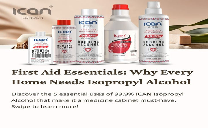 Isopropyl Rubbing Alcohol 99.9% First Aid Antiseptic Disinfectant 50Ml Travel Size