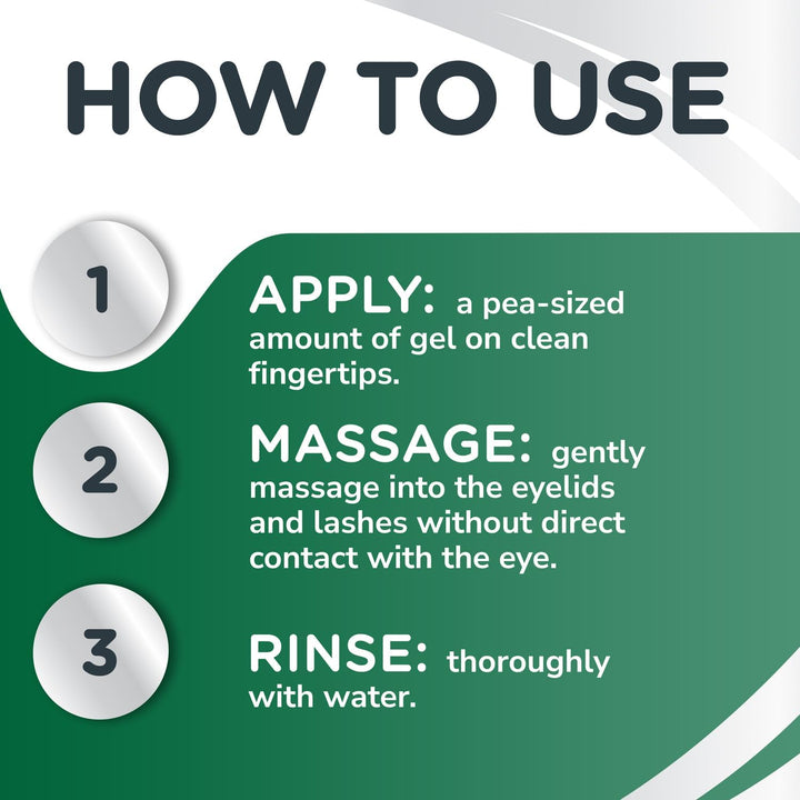 Tea Tree Oil Eyelid Cleansing Gel for Daily Hygiene - Suitable for Dry Eyes, Blepharitis & Styes - Preservative Free - 50Ml