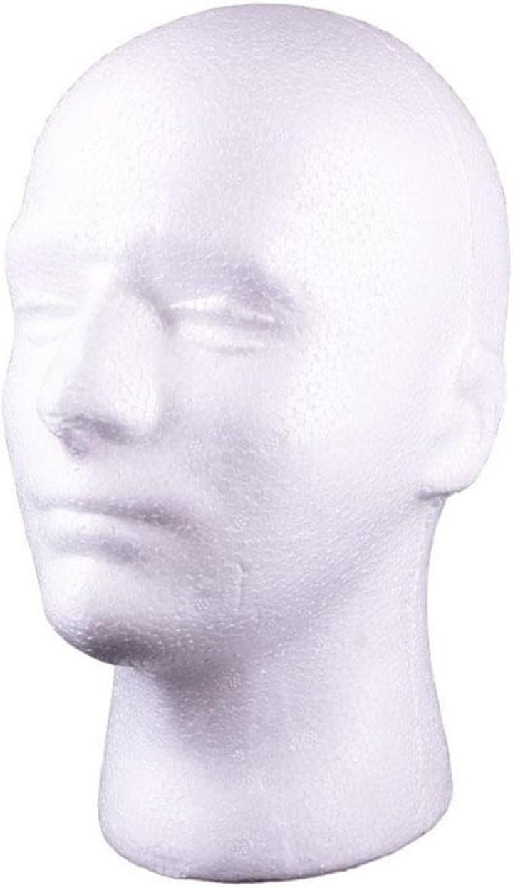 ® White Male Foam Mannequin Manikin Head Model Wig Hair Glasses Hat Display Stand