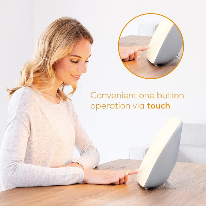 TL41UK Touch Compact LED SAD Lamp, Helps Combat Seasonal Affective Disorder & Delivers 10,000 Lux of Light, Compact Design and Uv-Free LED Light Therapy, Certified Medical Device