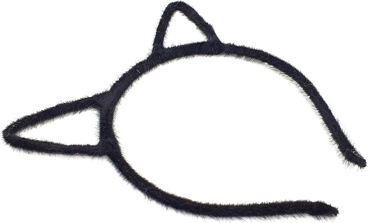 Halloween Cat Ear Headband – Black Cat Ear Hair Accessory for Cosplay, Fancy Dress, Masquerade & Party Costumes, Halloween Cat Ears Headband