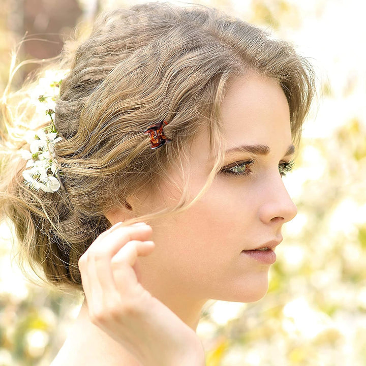 Hair Claw Clip 12 Piece Mini Plastic Claw Clips - Small Hair Accessories for Girls & Women