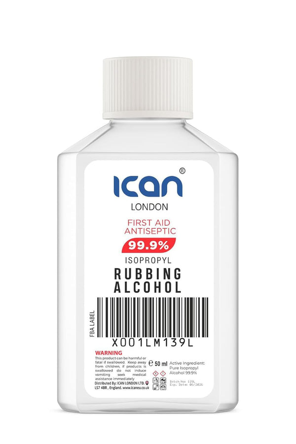 Isopropyl Rubbing Alcohol 99.9% First Aid Antiseptic Disinfectant 50Ml Travel Size