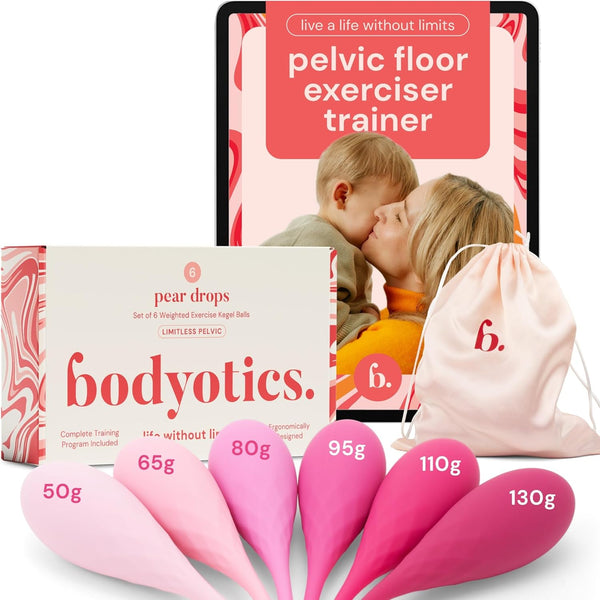 Pelvic Floor Trainer for Women - Complete Kegel Training Set - 6-Piece Set for Beginners