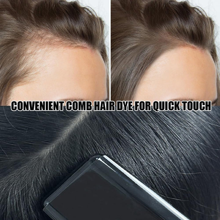 2PCS Carylook Hair Color Stick - 2025 Upgraded Waterproof and Sweatproof Hair Dye Stick, Portable Built-In Comb, 2-In-1 Touch-Up Comb for Gray Hair Coverage (Black)