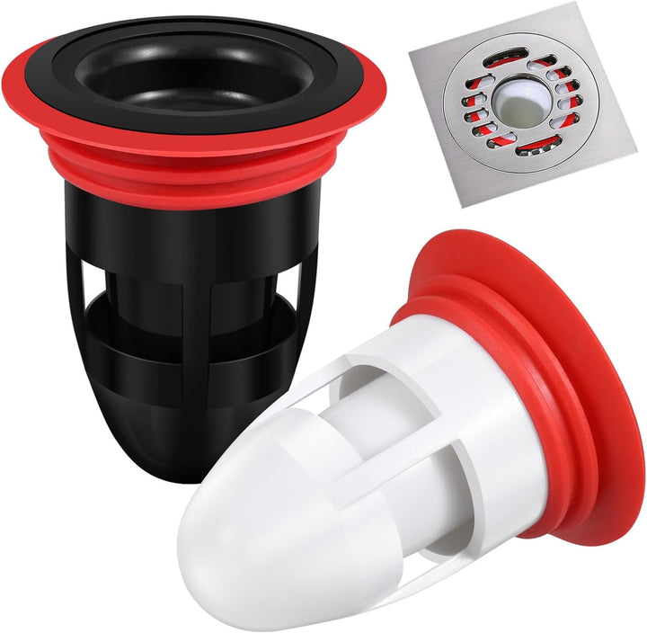 2PCS Shower Floor Drain Backflow Preventer Sewer Core Anti-Odor Plug for Kitchen Bathroom