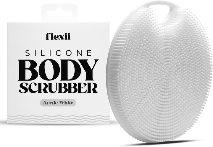 ® Silicone Body Scrubber - Premium Body Brush for Sensitive Skin, Body Exfoliator, Shower Scrubber, Silicone Loofah, Exfoliating Body Buffer for Men & Women - Charcoal