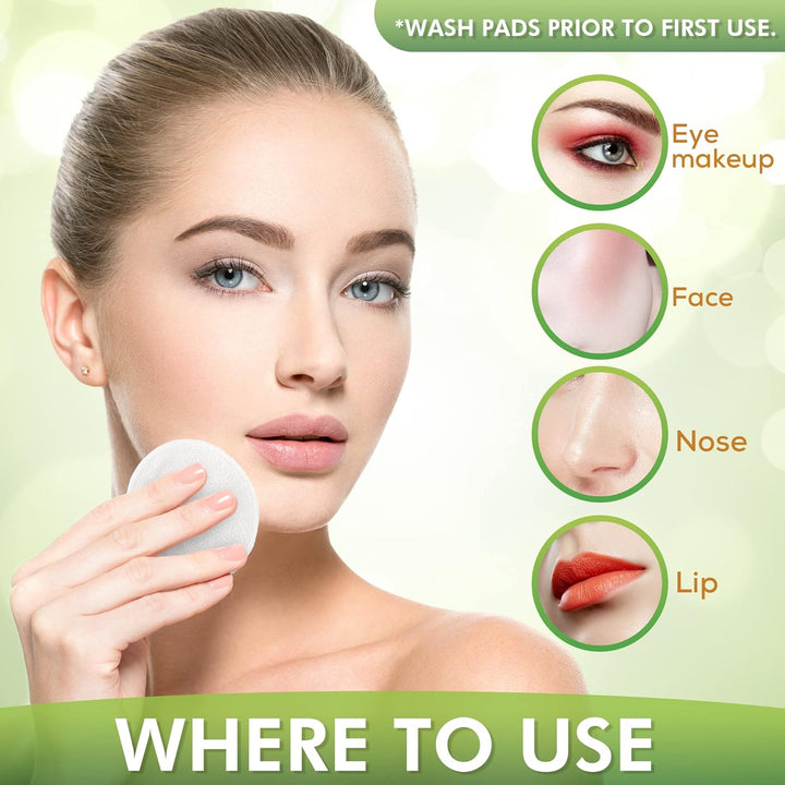 12 Pcs Reusable Makeup Remover Padswith Washable Laundry Bag | Bamboo Reusable Make up Remover Pads - Eco Friendly Soft & Gentle Reusable Cotton Pads Makeup Remover (Pack of 12)