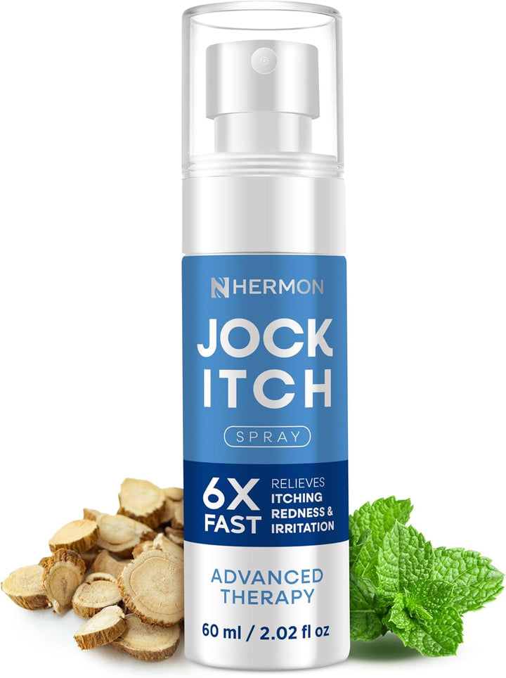 Jock Itch Spray for Men: Powerful Treatment for Jock Itch - Extra Strength Spray Liquid Provides Soothing - 2.02 Fl Oz (Pack of 1)
