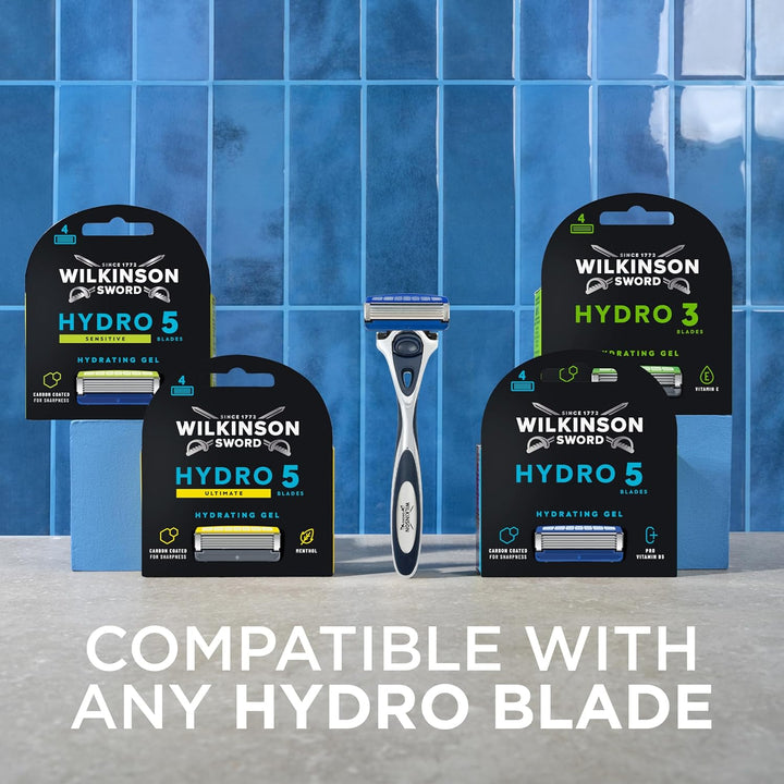 Hydro 5 Men’S Razor, Great Addition to Wash Bags for Men'S Grooming, Great Shavers for Routine Shaving, 1 Reusable Handle plus 13 Refill Blades Pack WINNER of the WHICH? BEST BUY AWARD
