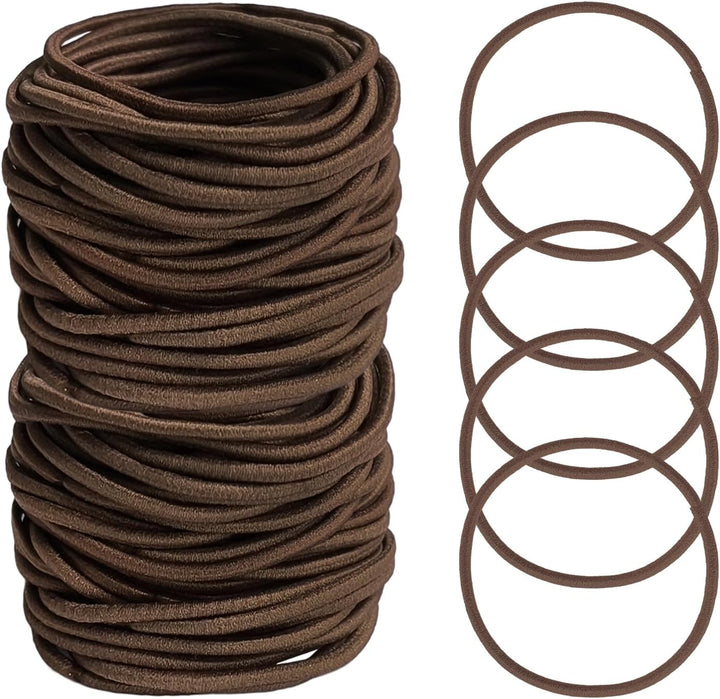 120 PCS Elastic Hair Bands, 2Mm Hair Ties Elastic Bobbles Hairbands Ponytail Holders No Metal Gentle Hair Bands for Women Girls Kids
