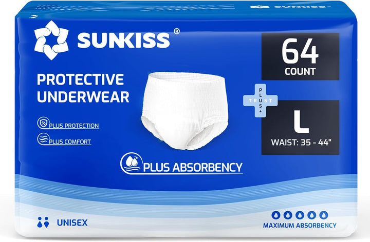 Trustplus Incontinence Pants for Men and Women, Adult Pull Ups, Disposable Protective Underwear, Maximum Absorbency, Odour Control, Large, 16 Count