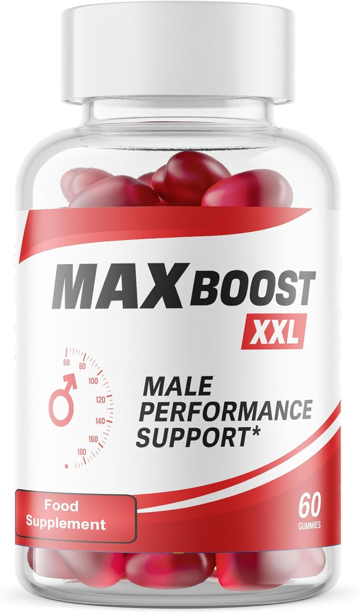 Maxboost XXL – Advanced Male Performance Support Gummies | 60 Gummies | Supports Energy, Stamina & Vitality | Non-Gmo, Vegan Friendly, GMP Quality