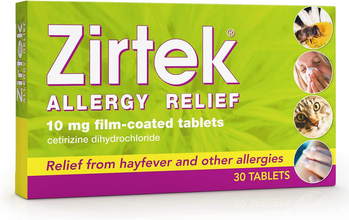 Allergy Relief Antihistamine Tablets | 30 Allergy Tablets 10Mg| Hayfever, Dust, Pets, and Hives | Cetirizine Antihistamine Tablet | Relieve Allergic Symptoms | Adults and Children over 6 Years