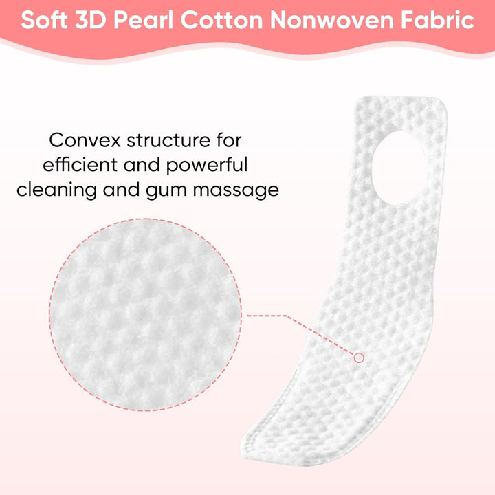 40Pcs Baby Finger Toothbrush, Dry Wipes Baby Toothbrush, Baby Tongue Cleaner, Newborn Tooth and Gum Wipes, BAB Y Oral Cleaner, Infant Toothbrush Mouth Clean for 0-36 Month