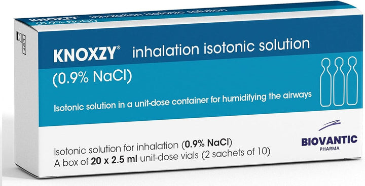 Isotonic Saline Solution 0.9% - Sodium Chloride Nacl - Inhalation Saline Solution – 20 X 2.5 Ml Unit Dose Vials