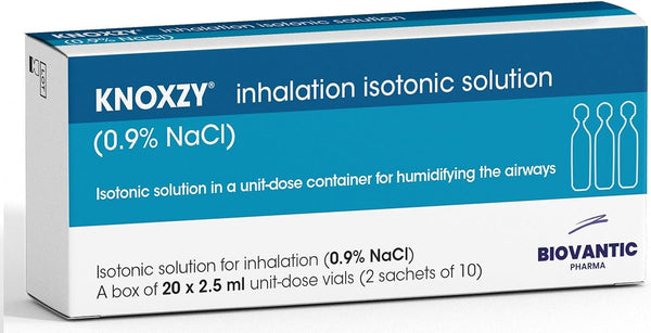Isotonic Saline Solution 0.9% - Sodium Chloride Nacl - Inhalation Saline Solution – 20 X 2.5 Ml Unit Dose Vials