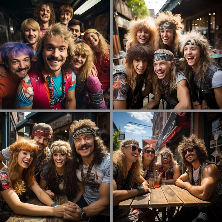 Blonde Mullet Wig|Mens Wig for Adult|Pop Rock Wigs for Men|Mens Wigs Fancy Dress for 70S|80S Wig