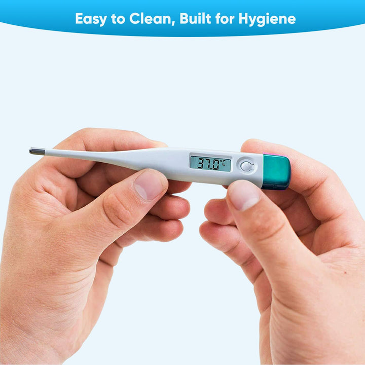Digital Oral Medical Thermometer – for Mouth, Underarm & Rectal Use – Waterproof Childs Thermometer, Clinical Temprature Checker for Adults, Kids & Babies