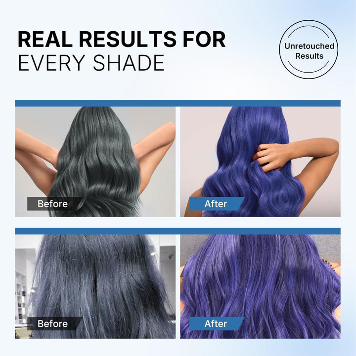 Blue Hair Mask Colour Depositing Mask Colour Protect Conditioner, Restore and Enhance Blue Tones for Color-Treated Hair, 500Ml