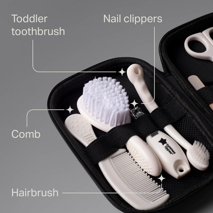 Baby Healthcare and Grooming Kit, 9X Essential Newborn Care Items for Home and Travel, Wipe-Clean and Waterproof Travel Case