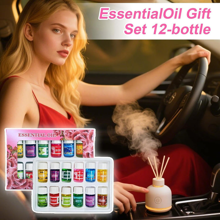 Diffuser Oils – 12 Pieces Fragrance Oil for Humidifiers – Natural Scents Soluble 2Ml Atmosphere for Car Interior Room