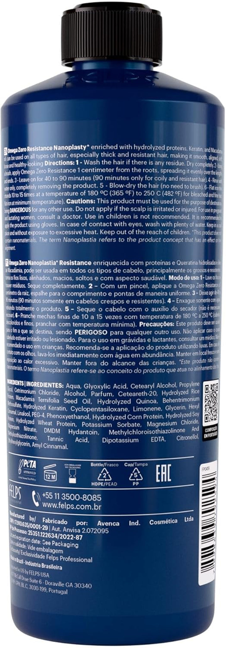 Professional OMEGA Zero Brazilian Straightening Single 500 G